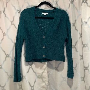 AE blue cropped cardigan